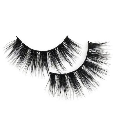 China Full Volume Cheap Private Label 7 Pairs 5D Soft Silk Faux Mink Eyelashes Natural Lashes Custom Package for sale