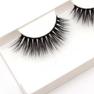 China Best Selling Mink Eyelashes Handmade Fluffy 18mm Full Volume Faux Silk False Eyelashes 5d Lashes for sale