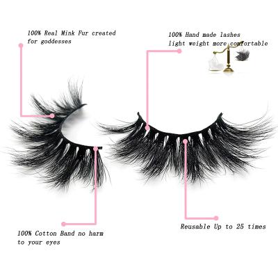 China 20mm Wholesale Luxury Mink Eyelash 22mm 3D Mink Lash Vendor Private Label Service acceptable for sale