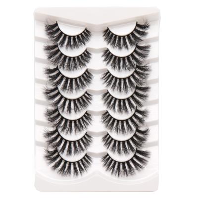 China Wholesale Free Sample Luxury Full Strip Luxury Fluffy Faux 3D Mink Eyelashes With Eyelashes Vendor Customized Boxes for sale