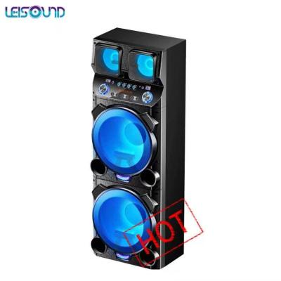 China Hot Selling Dual Disco\Bar\Club\Home LEISOUND 15 Inch Portable Blue Tooth TWS Party Rechargeable Karaoke Speaker With Disco Light for sale