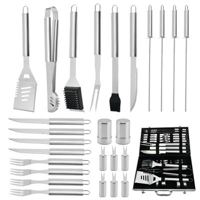 China Easily Cleaned Outdoor Stainless Steel Home Combination Grill Set Box Aluminum Barbecue Supplies GRILL Tool Kit BBQ Spatula for sale