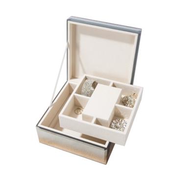 China Adult Multifunctional Luxury Faux Leather Jewelry Box Necklace Ring Storage Box With Drawer Earrings for sale