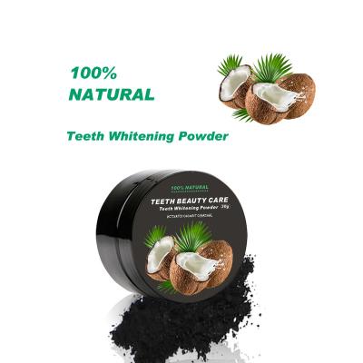 China Remove Stains and Teeth Whitening Wholesale 30g Coconut Natural Activated Charcoal Professional Teeth Whitening Powder for sale