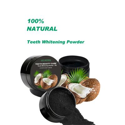 China Remove Stains and Teeth Whitening Wholesale Natural Activated Charcoal and OEM 30g 100% Coconut Teeth Whitening Powder Mint for sale