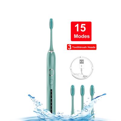 China OEM Washable Powerful Clean Powerful Ultrasonic Rechargeable Toothbrush Electronic Whitening Sonic Toothbrush for sale