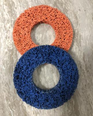 China Poly Band Disc Wheel 150mm Rust Removal Abrasive Blue Paint Polishing Stripping Disc for sale