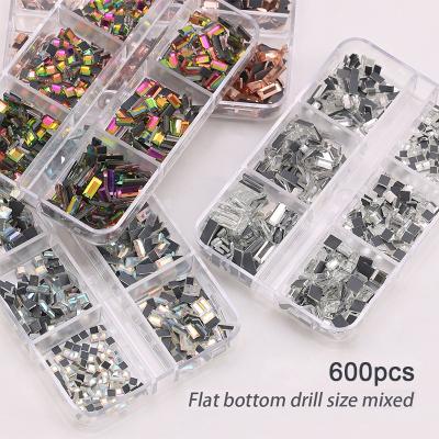 China Easy Apply Colorful Rhinestones Nail Mixed Size Shiny Crystal Nail Art Decorations Rhinestones 3D Glitter Diamonds AB Flatback for sale