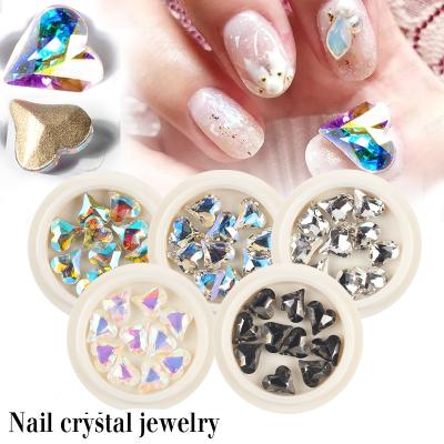 China Easy Apply Luxury Nail Diamond Decorations Rhinestones Accessories DIY AB Crystal Diamond Rhinestone Nail Art Jewelry for sale