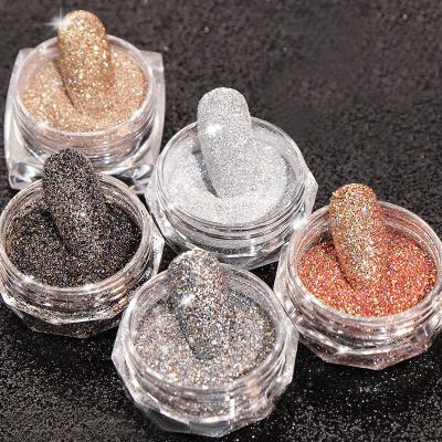 China Excellent Nail Art Effect Hot Sale Shine Glitter Nail Polish Mirror Glass Powder For Nail Art Glitter Powder Nails Pigments for sale