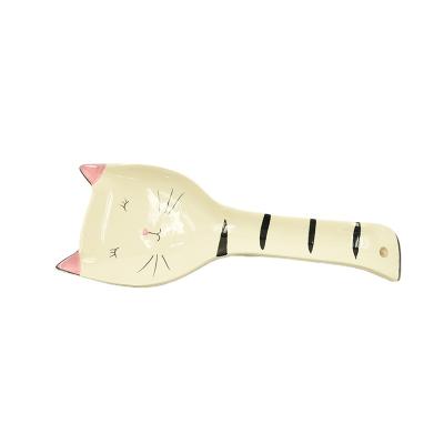 China Viable Rest High Quality Animal Ceramic Cat Spoon Ceramic Spoon Holder for sale