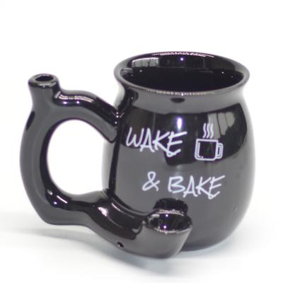 China Viable Smoking Pipe Ceramic Coffee Mug 300ml Capacity for sale