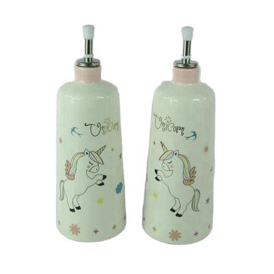 China Most popular unicorn contemporary design kitchen ceramic oil bottles for wholesale for sale