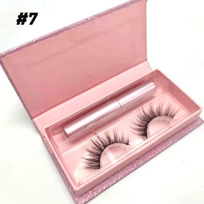 China Factory Price Reusable Magnetic Long Eyelashes 3D Mink Natural Lashes False Eyelashes Magnetic Eye Lashes With Eyeliner for sale