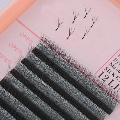 China Full Volume Wholesale C/D Curl W Shape Individual Eyelash Extension Fan Volume Custom Eyelash 12 Style W Lines Tray Individual Eyelash New for sale