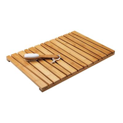 China Viable Hot Sale Modern Luxury Bath Mat Bamboo Floor Mat Shower Mat With Slatted Non-slip Design for sale