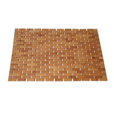 China 100% Sustainable Of Environmental Protection Spa Bath Mat Bamboo Bath Mat Waterproof Non-slip Rectangular Shower Mat for sale