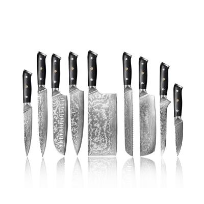 China Reactive damasco santoku cuchillos stainless steel knife cuchillos 50crmov15 reactive santoku knife set yamavaki knife for meat for sale