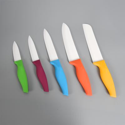 China 6 Pcs Viable Blade Handle Colorful Japanese Wholesale Ceramic Zirconia Apple Peeler Chef Knives Custom Kitchen Knife Tools for sale