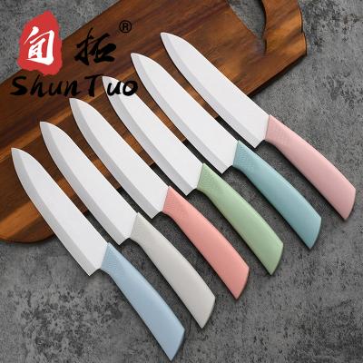 China Viable High Quality Colored ABS TPR Handle 4 Inch White Zirconia Ceramic Kitchen Knife for sale