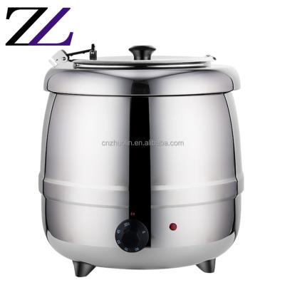 China Durable and Modern Other Hotel and Restaurant Supplies Stainless Steel 10L 13L Food Kettle Warmer Home Use Electric Soup Warmer for Buffet for sale