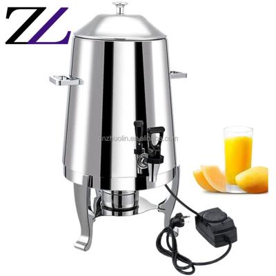 China Durable And Modern Wedding Soda Beverage Supply Commercial Steel Electric Juice Dispenser Hot And Cold Equipment Milk Coffee Dispenser With Tap for sale