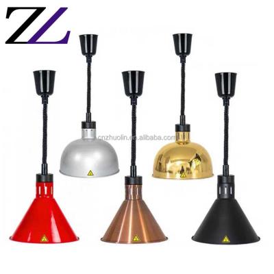 China Modern Durable Electric Kitchen Tabletop Heat Light Colorful Hanging Lamps With Glass Bulbs Heating Food Infared Heater Lamp for sale