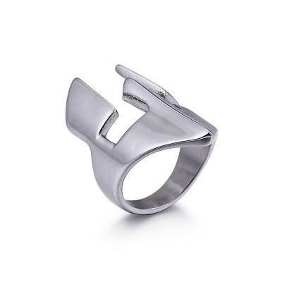 China Roman Gladiator helmet ring men domatic ring very popular commercial punk stainless steel Spartan ring for sale