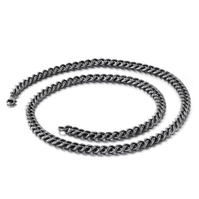 China New Retro Titanium Steel Mens Chain Necklace Supply Stainless Steel Jewelry CLASSIC Locking Wholesale for sale