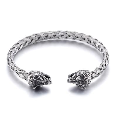 China The opening steel men's skull stainless steel European men's bracelets punk punk bracelet for sale