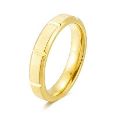 China CLASSIC New Korean Women's Simple Gold Frosted Ring Jewelry Ring Titanium Steel Wholesale for sale