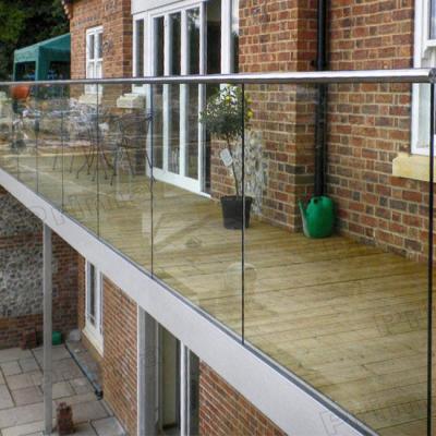 China Daiya Column Modern Glass Fence Balcony With Prices U Channel And Balustrade for sale