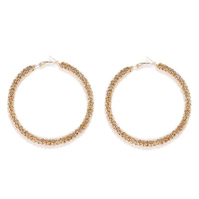 China BOHEMIA cheap brass alloy gold color 7cm silver circle big dangle fashion fashion earrings jewelry punk women for sale