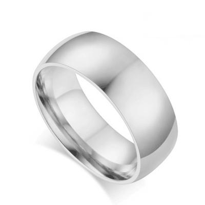 China 4mm 6mm 8mm Stainless Steel Simple Ring Women Jewelry Shinning Empty Rings Jewelry for sale