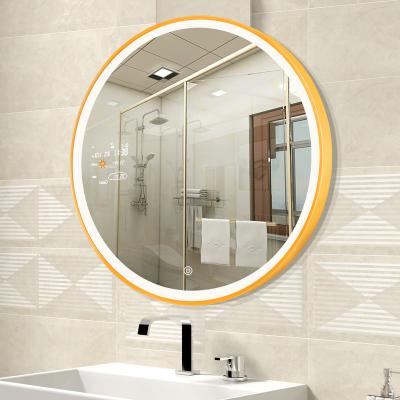 China Illuminated Multifunctional Round Bathroom LED Vanity Mirror With Anti Fog Protection for sale