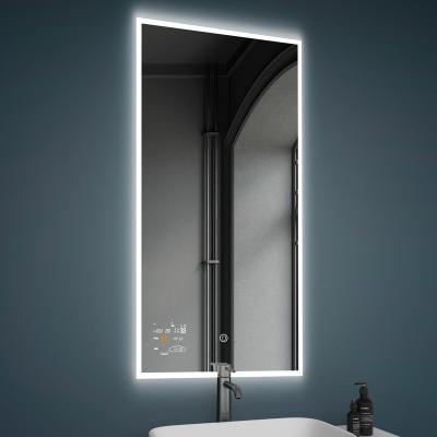 China Bright Intelligent Bathroom Mirror Front Light Wall Mirror Weather Planned With Defog for sale