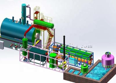 중국 30TPD 2.6*8m 16KW 폐재류가 석유 증류 설비에 연료를 공급합니다 판매용