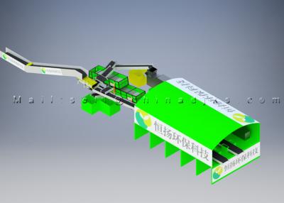 China Groene het Afval Sorterende Installatie van 3500m2 270KW 15TPH 20hours Te koop