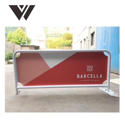 China Advertising Custom Printed Outdoor Advertising Cafe Street Barricade Banners for sale