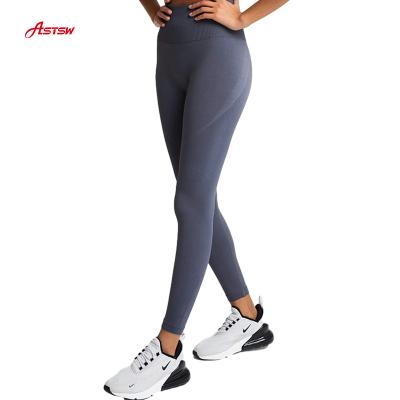 China Hot Selling Breathable See No Through Colorful Yoga Pants Soft Seamless Women Leggings for sale