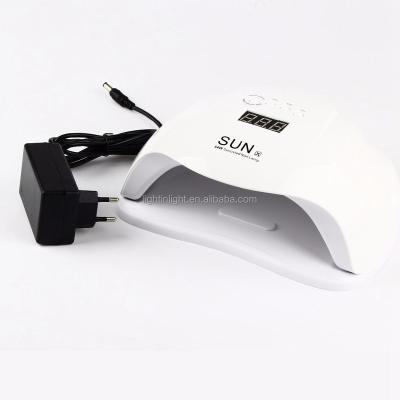 China SUNX New SUN 54W Professional HOT SALE 365nm 405nm Nail UV Led Lamp 5 Finger Gel Nail Curing for sale