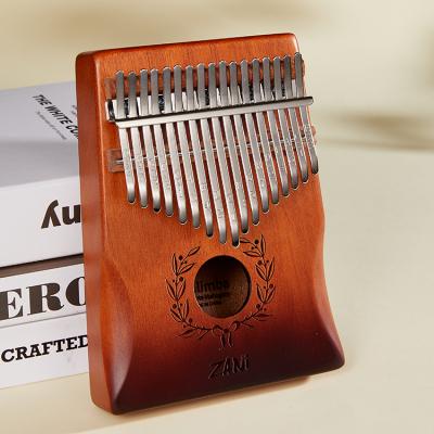 China Cute Mahogany Body Mahogany Main Musical Instrument Piano 17 Finger Thumb Piano For Beginner Kalimba for sale