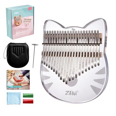 China Musical Instrument Crystal Thumb Piano Acrylic Wholesale Gifts For Adults 21 Key Kalimba for sale