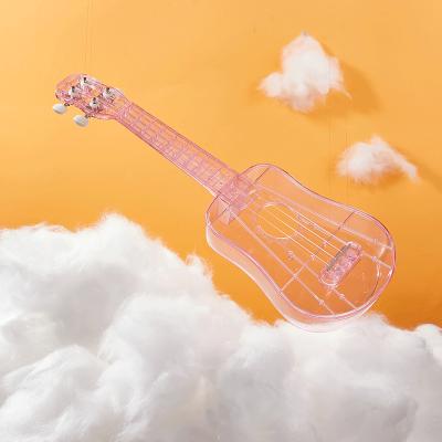 China Light weight popular transparent 21 inch gold ukulele OEM service offer better wholesale price for sale