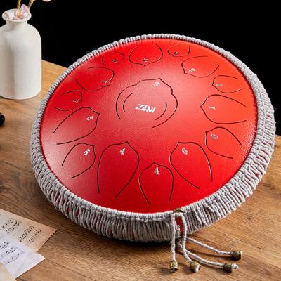 China Sound Healing Stainless Steel 14 Inch 15 Notes Tongue Drum Percussion Musical Instruments Steel Tongue Drums for sale