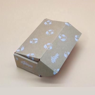 China Recyclable Recycled Kraft Cardboard Printing Mailing Letter Boxes Small Custom Paper Custom Logo for sale