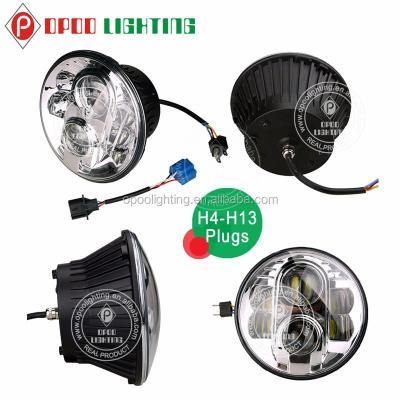 China Hotsale 7 Inch Motorcycle Led Headlights , 7 Inch 48w Led Headlights Motorcycle Spare Parts OP-6048 for sale