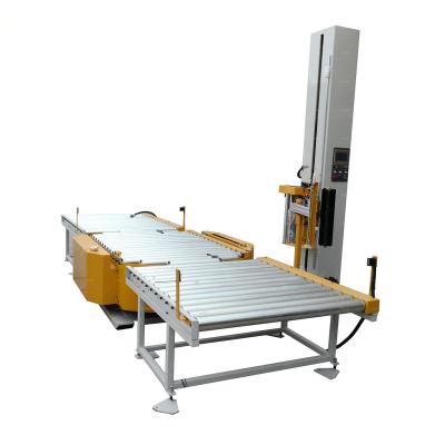 China Food Stretch Wrapping Pallet Stretch Wrapping Film Wrapping Machine With Conveyor for sale