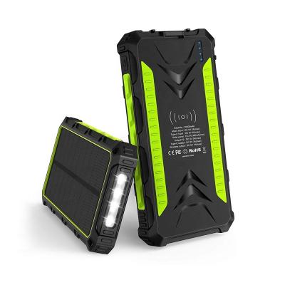 China Fast Charging Support 30000mah Solar Usb Mobile Phone Battery Charger Outdoor Waterproof Solar Charger For Camping for sale