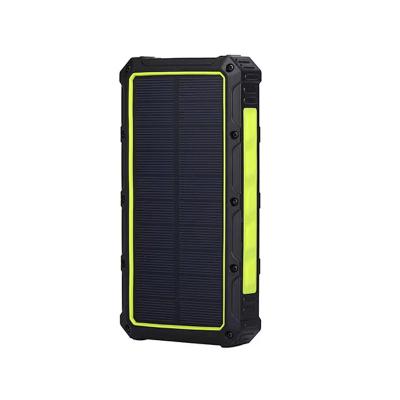 China Fast Charging Support Solar Power Bank Portable Radio Charging Waterproof Mobile Solar Phone Charger 20000mah for sale